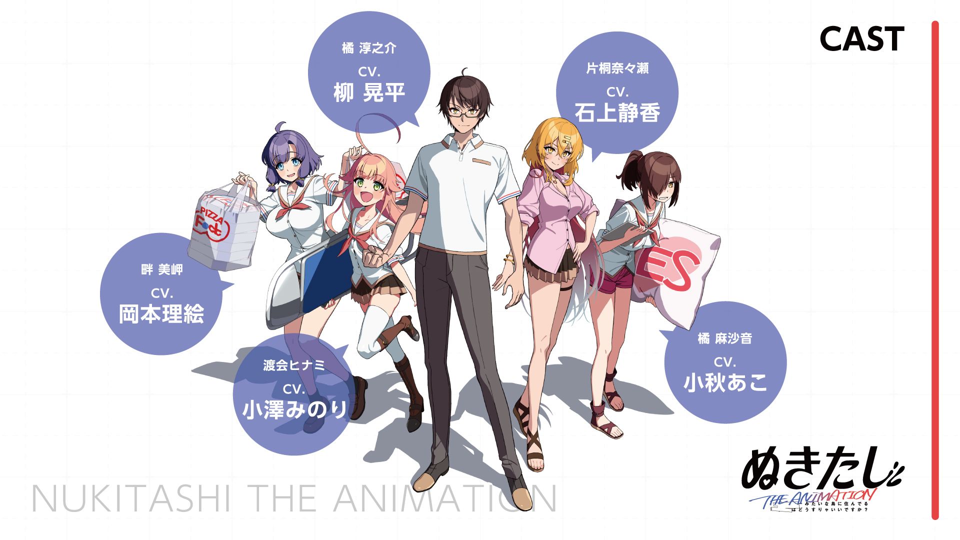 Main Cast Revealed for Nukitashi the Animation